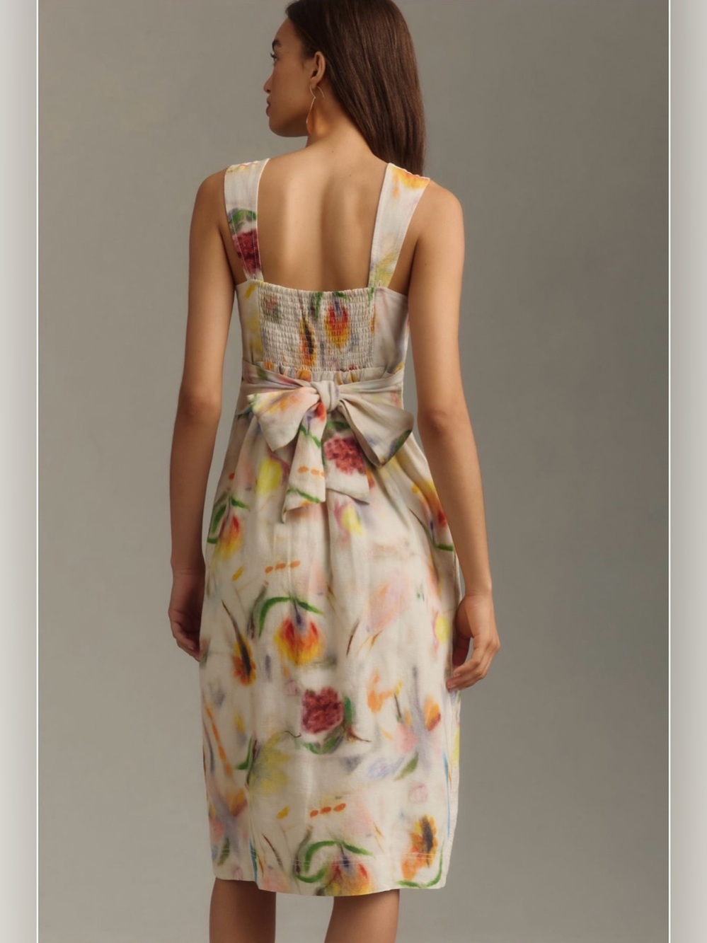 Klaas Jonkman Sleeveless Square-Neck
Linen Midi Dress - Large - Picture 2 of 10